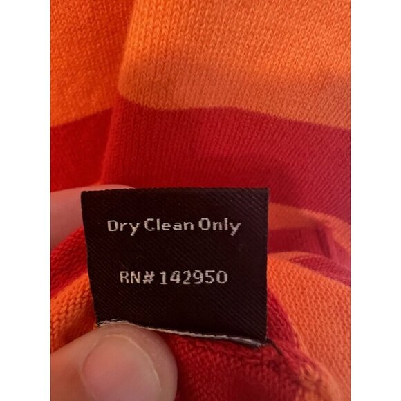 Rondina Striped Sleeveless Tank Top Large Poppy Red/Coral Scoop Neck Sty. 602953 - Picture 8 of 8